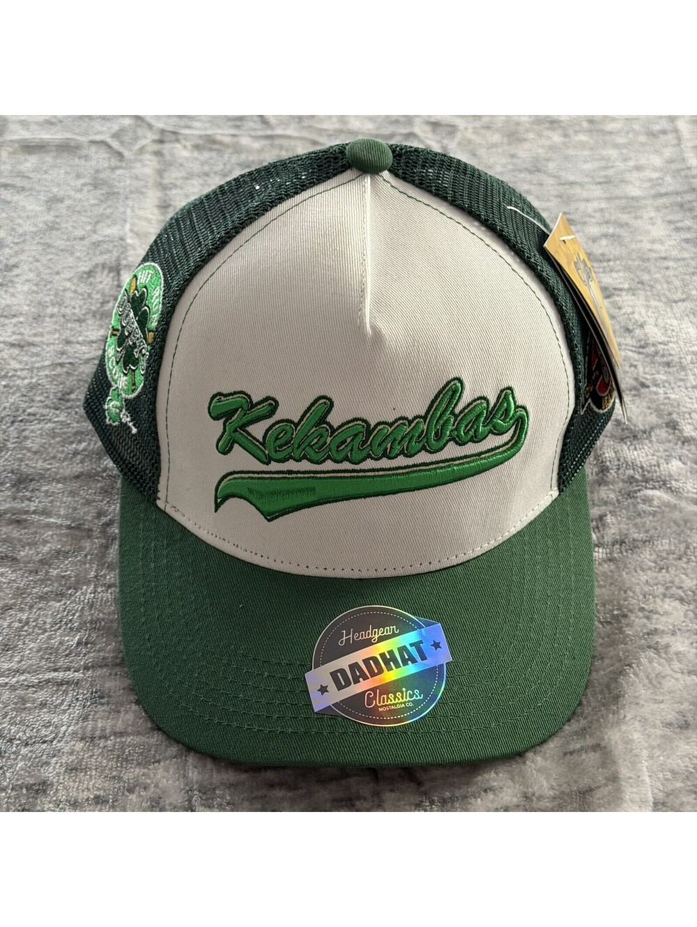 Headgear Classics Kekambas G-Baby Trucker Hat Green White Baseball Snapback OSFM